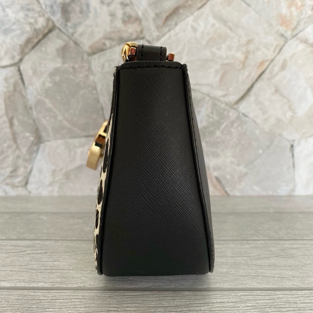 Michael Kors Pochette Black and Cream Patterned Shoulder Bag - Picture 3 of 6